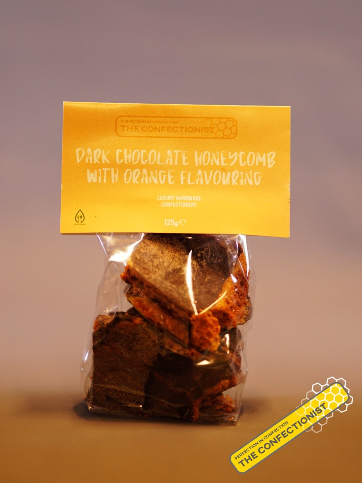 The Confectionist's Dark Chocolate & Orange flavoured Honeycomb 125g