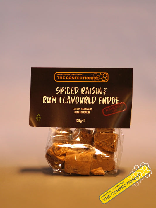 The Confectionist's Spiced Raisin & Rum flavoured Fudge 125g